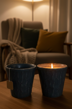 Load image into Gallery viewer, Ash Blue Glaze Ceramic Candle
