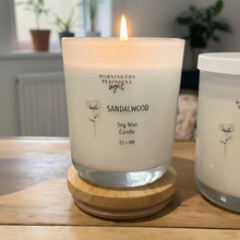 Load image into Gallery viewer, Medium Glass Soy Candle 35 HR
