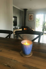 Load image into Gallery viewer, Blue Large Ceramic Candle