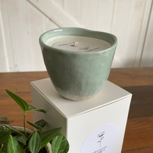 Load image into Gallery viewer, Small Mint Green Ceramic Candle
