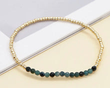 Load image into Gallery viewer, Crystals &amp; Gold Seed Bead Bracelets

