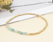 Load image into Gallery viewer, Crystals &amp; Gold Seed Bead Bracelets
