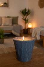 Load image into Gallery viewer, Ash Blue Glaze Ceramic Candle
