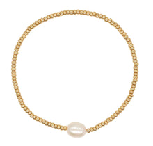 Load image into Gallery viewer, Gold Seed Bead &amp; Fresh Water Pearl Bracelet
