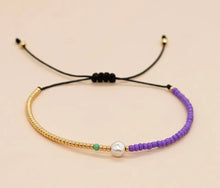 Load image into Gallery viewer, Seed Bead with Pearl Adjustable Bracelet
