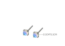 Load image into Gallery viewer, Moonstone Mini Sterling Silver Earring Studs
