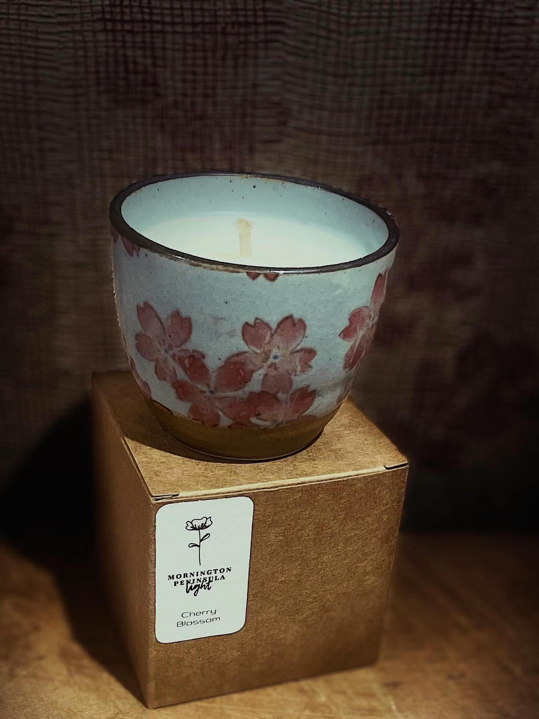 Cherry Blossom Ceramic Candle