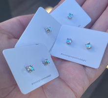Load image into Gallery viewer, Moonstone Mini Sterling Silver Earring Studs

