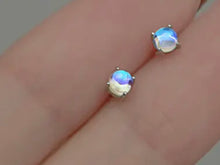 Load image into Gallery viewer, Moonstone Mini Sterling Silver Earring Studs
