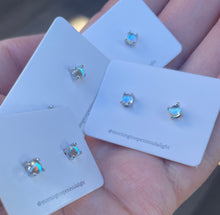 Load image into Gallery viewer, Moonstone Mini Sterling Silver Earring Studs
