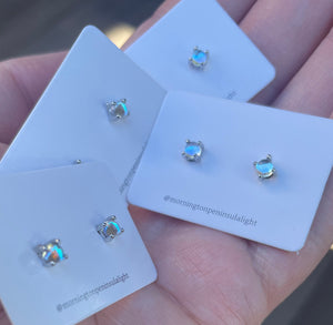 Moonstone Mini Sterling Silver Earring Studs