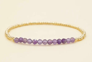 Crystals & Gold Seed Bead Bracelets