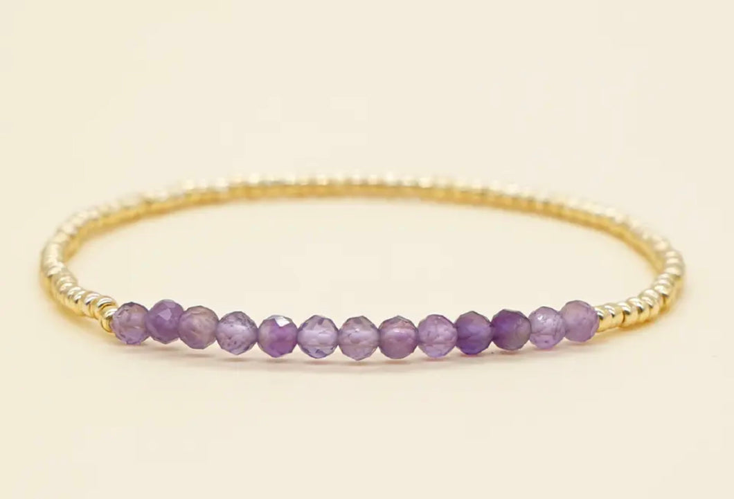 Crystals & Gold Seed Bead Bracelets