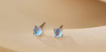 Load image into Gallery viewer, Moonstone Mini Sterling Silver Earring Studs
