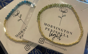 Crystals & Gold Seed Bead Bracelets