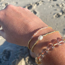 Load image into Gallery viewer, Crystals &amp; Gold Seed Bead Bracelets
