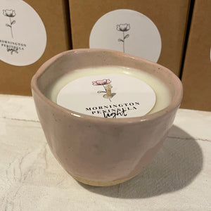 Pink Ceramic Candle Small.