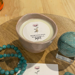 Pink Ceramic Candle Small.