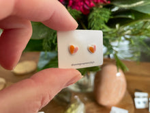 Load image into Gallery viewer, Heart Ceramic Stud earrings
