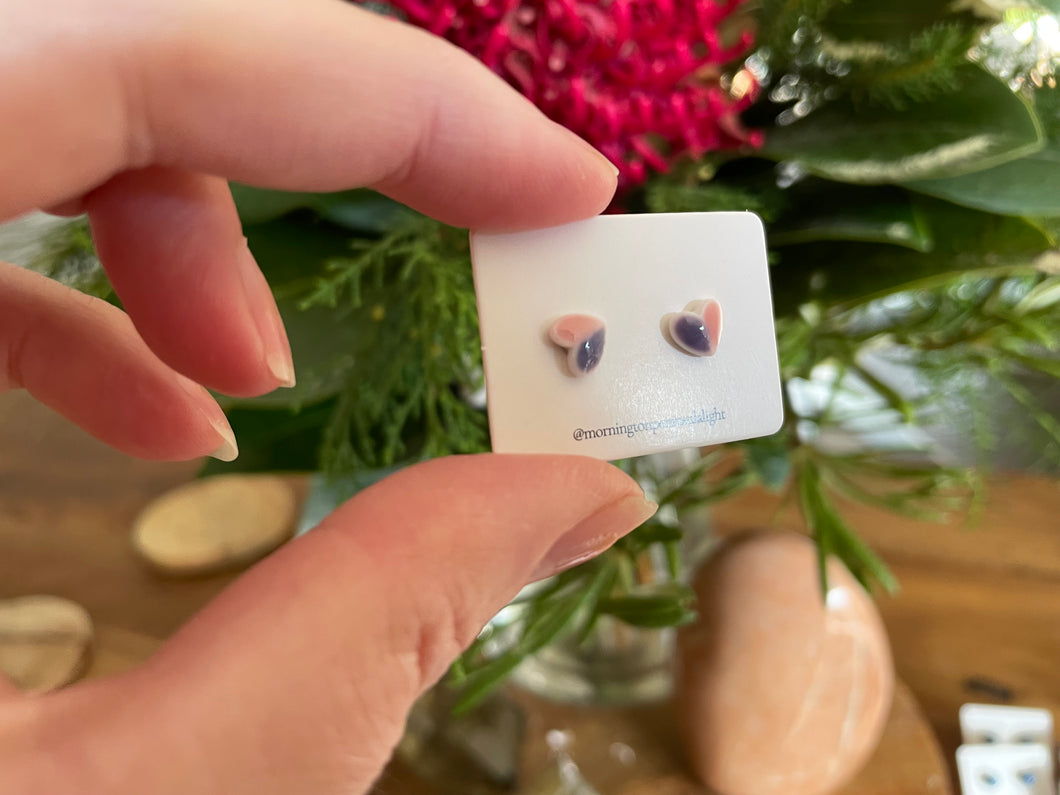 Heart Ceramic Stud earrings