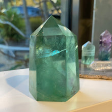 Load image into Gallery viewer, Green Fluorite Thick Tower Crystal
